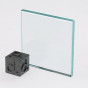 verre trempé transparent, ép.0,8 cm
