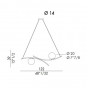 a sospensione - n.2 paralumi: cm 122 h.39 - +€651.62
