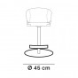 RT - base ronde et repose-pieds en forme de T - avec coque rembourrée - +22,22 €