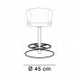 RR - base ronde et repose-pieds rond - avec coque rembourrée - +47,33 €