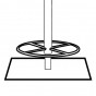 base quadrata con poggiapiedi circolare - +€20.43