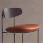 sgabello con seduta interamente rivestita - +€ 42,72