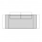 cm 230 p.100 (larghezza divano: +46 cm con entrambi i braccioli aperti) - +€50.80