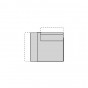 cm 115 p.100 (larghezza elemento terminale: +23 con il bracciolo aperto) - +€40.64