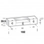 with three drawers and central open compartment - +€172.04