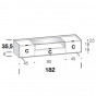 with three drawers and central open compartment - +€168.30