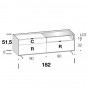 with drawer, two drop-downs and side open compartment - +€55.44