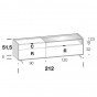 with drawer, two drop-downs and side open compartment - +€44.53