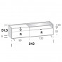 with drawer, two drop-downs and side open compartment - +€43.56