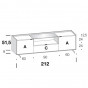 with drawer, two hinged doors and central open compartment - +€31.37