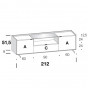 with drawer, two hinged doors and central open compartment - +€30.69