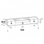 with drawer, two drop-downs and central open compartment - +€130.68