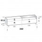 with drawer, two drop-down doors and side open compartment - +€42.57