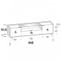 with a drop-down, two hinged doors and central open compartment - +€40.59