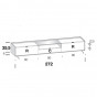 with drawer, two drop-down doors and central open compartment - +€84.15