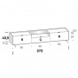 with drawer, two drop-down doors and central open compartment - +€95.04