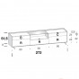 with two drawers, three drop-down doors and central open compartment - +€129.69