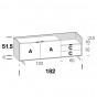 cm h.51,5 - with double hinged door and double low drawer - +€126.72