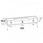 with low central drop-down door and two side drawers - +€76.23
