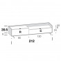 with 90 cm drop-down door and low drawer - +€29.70
