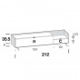 with 150 cm drop-down door and low drawer - +€35.64