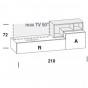 cm h.72 - with n.1 drop-down door and n.1 hinged door - +€39.60