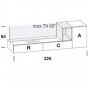 cm h.64 - with n.1 drop-down door, n.1 drawer and n.1 hinged door