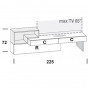 cm h.72 - with n.1 drop-down door and n.2 drawers - +€162.36