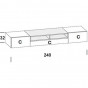 cm h.32 - with n.3 drawers