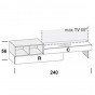 cm h.56 - with n.1 drop-down door and n.1 drawer - +€67.32