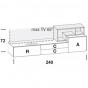 cm h.72 - with n.1 drop-down door, n.2 drawers and n.1 hinged doors - +€207.90