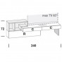 cm h.72 - with n.1 drop-down door and n.2 drawers - +€198.00