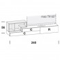 cm h.56 - with n.1 drop-down door and n.2 drawers - +€196.02