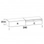 with tilt door, drawer and two open compartments - cm h.37,5 - +€121.77