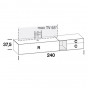 with tilt door, two drawers and open compartment - cm h.37,5