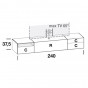 with tilt door, three drawers and open compartment - cm h.37,5 - +€131.67