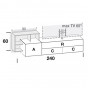 with hinged door, tilt door and two drawers - cm h.60 - +€760.32