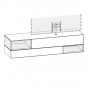 Left, with upper open compartment and drawer on the Left