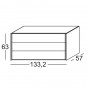 Kommode mit 3 Schubladen: cm 133.2 t.57 h.63 - +687,00 €