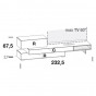 cm 232,5 h.70,2 - mit zwei Klappen-türen (R), Schublade (C) und offenem Fach - +146,52 €