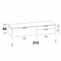 cm h.40 - con n.1 anta a ribalta da cm 120 e n.2 cassetti sovrapposti da cm 90 - +€58.41