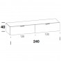 cm h.40 - con n.2 ante a ribalta da cm 120 - +€59.40
