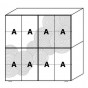 ante giuntate: ogni anta è composta da due elementi quadrati
