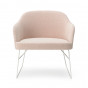 poltrona con schienale basso e gambe a slitta in metallo - +€ 15,82