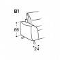 bracciolo B1 arrotondato - cm 24