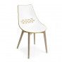 4 pieds en bois: L.47 P.54 H.82,5 cm - hauteur assise cm 45 - +24,43 €