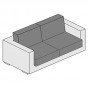 two-tone structure and seat and back cushions - +€24.95