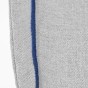Linear narrow stitch with contrasting thread