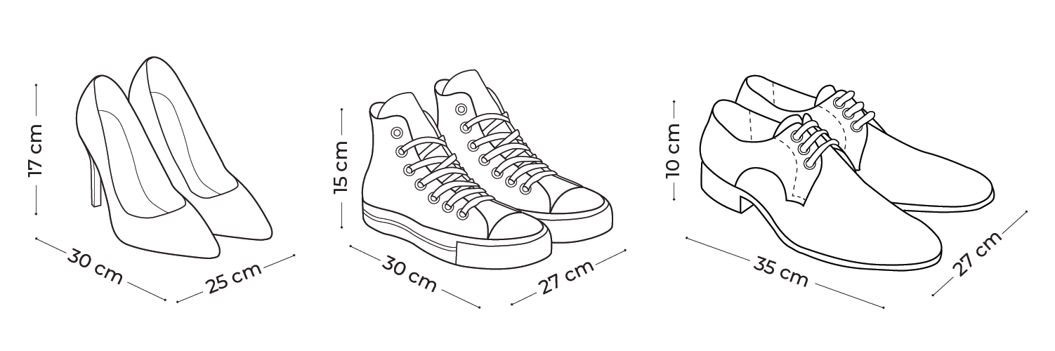 Dimensioni abiti e accessori