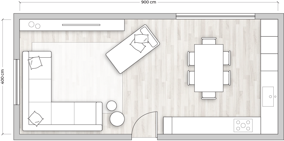 Open space da 36 mq